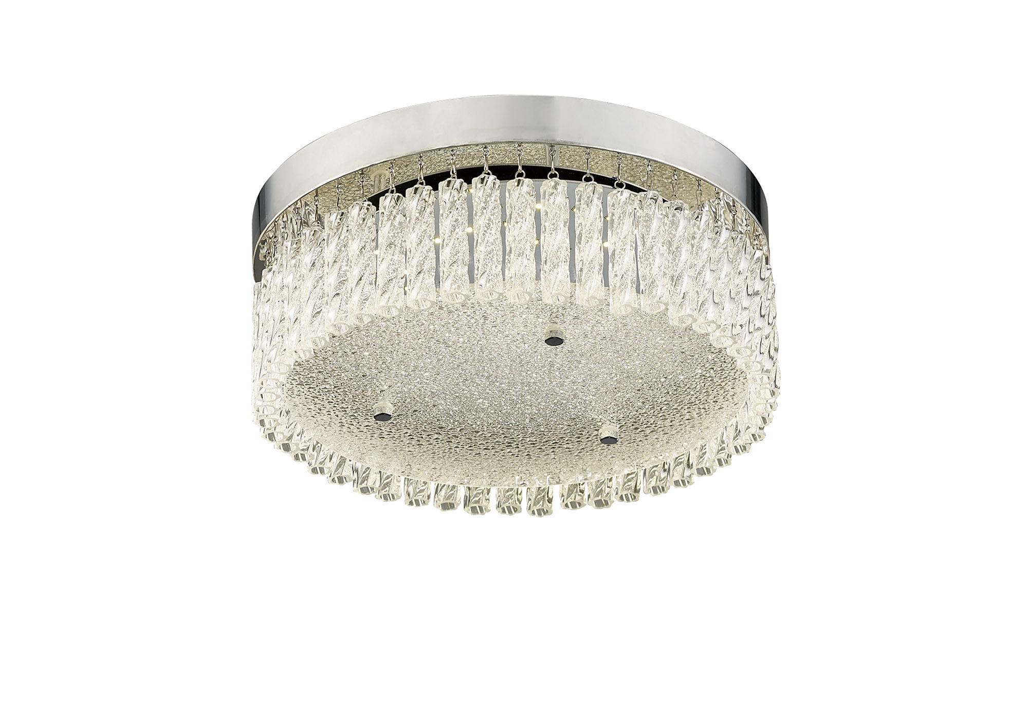 IL80054  Aiden Glass 18W LED  Flush Ceiling